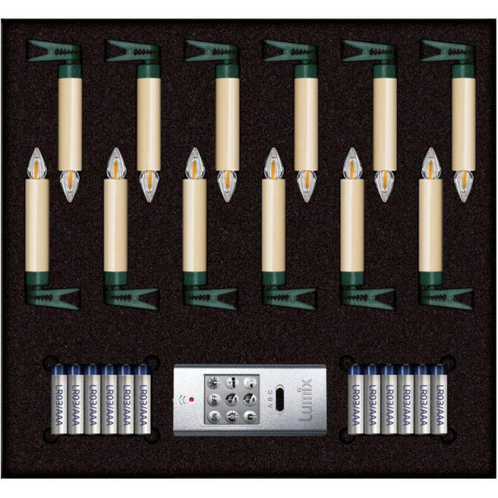 Krinner Lumix Superlight Flame Mini Ivory 12 Pcs. Set