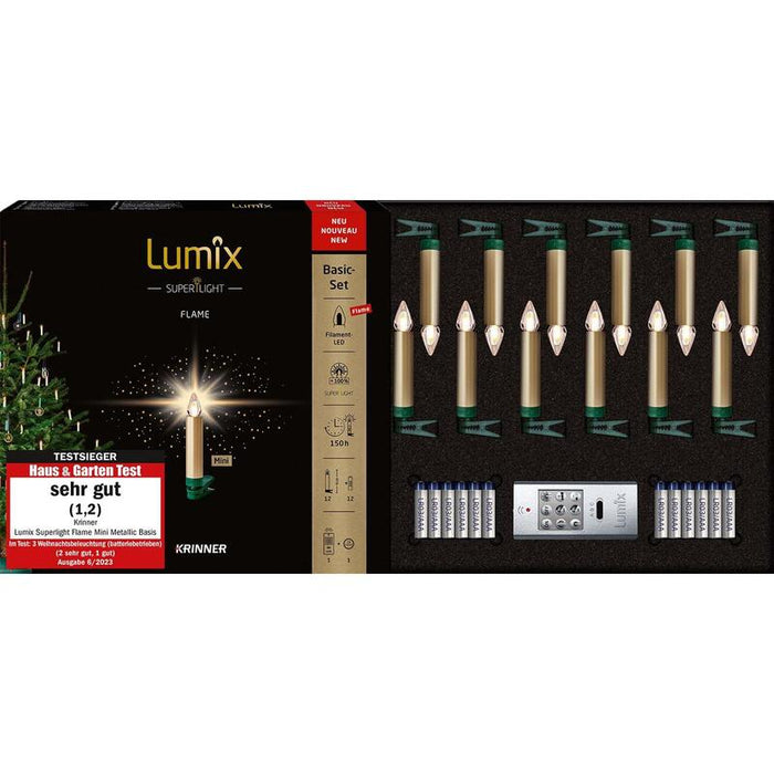 Krinner Lumix Superlight Flame Mini Metallic Dorado Basis