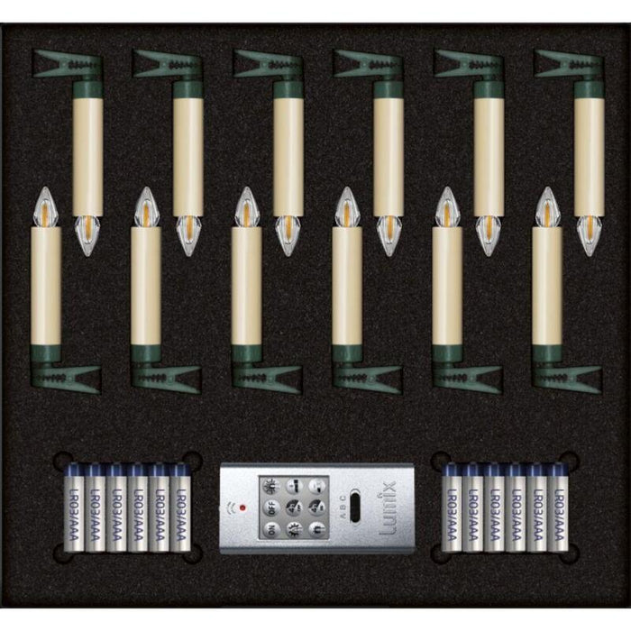 Krinner Superlight Bavaria Mini Flame 12 Pcs. Set Ivory