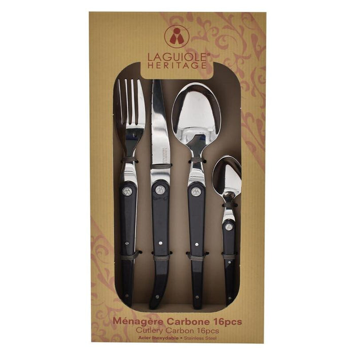 Laguiole 16-Tlg. Bemeck-Set Aus Carbon