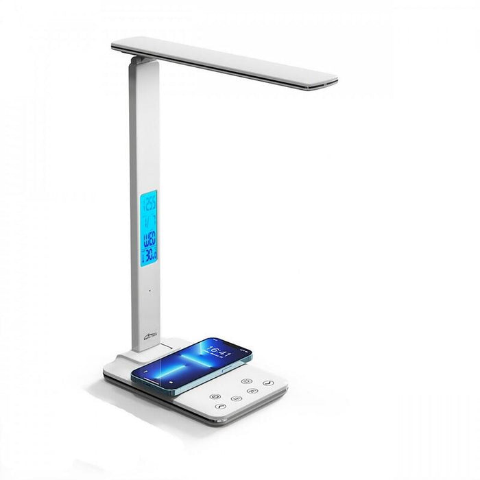 Lámpara De Escritorio Led Con Cargador Indukcyjna Leditou Mt222 (Blanca)