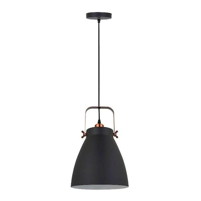 Lámpara De Techo, Colgante, E27, Negro + Cobre, Ø270 X 1200 Mm