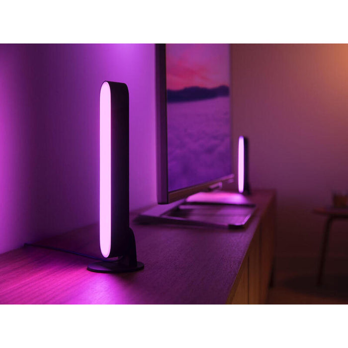 Lámpara Inteligente Philips Hue White And Colour Ambiance Play Light Bar Pack 2 Negra