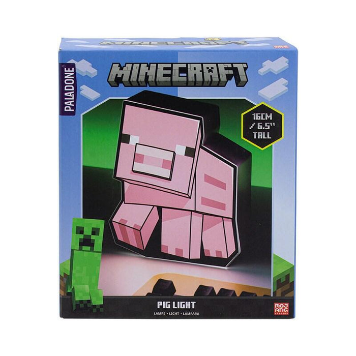 Lampara  Paladone Box Light Minecraft Pig 2d