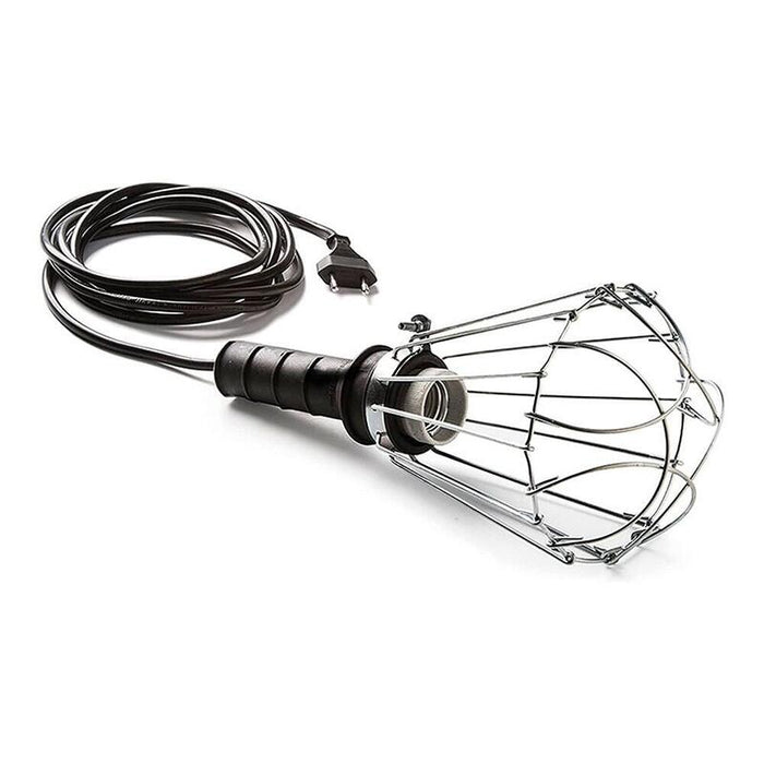 Lámpara Portátil 200 W 250 V E27 Mango De Goma Negro Y Cable De 5 M