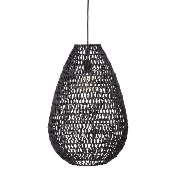 Lampara Techo Negro E27 Col.'Tressé' 55x37,5cm