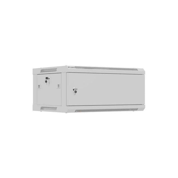Lanberg Rack Cabinet 19in Wall-Mount 4u 600x450 Flat Pack With Metal Door Grey