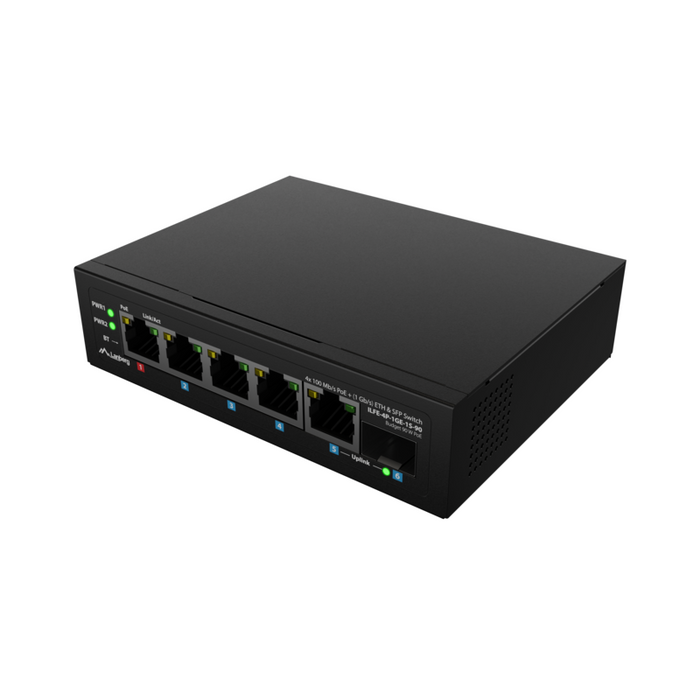 Lanberg Switch Poe 1xbt 3xat Sfp+Eth Din