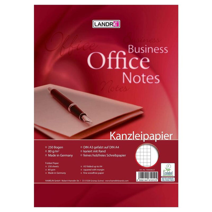 Landre Kanzleipapier Office A3 A4 Gefalzt 80 G Qm 250mk