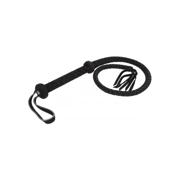 Látigo Árabe De Cuero  Negro  100cm