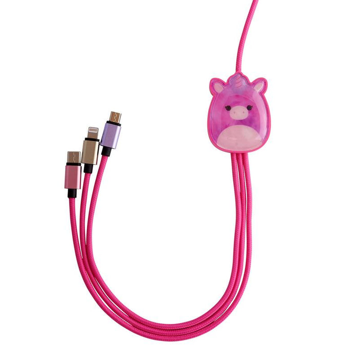 Lazerbuilt Cable De Carga 3 In 1 Squishmallows - Lola 1,2m