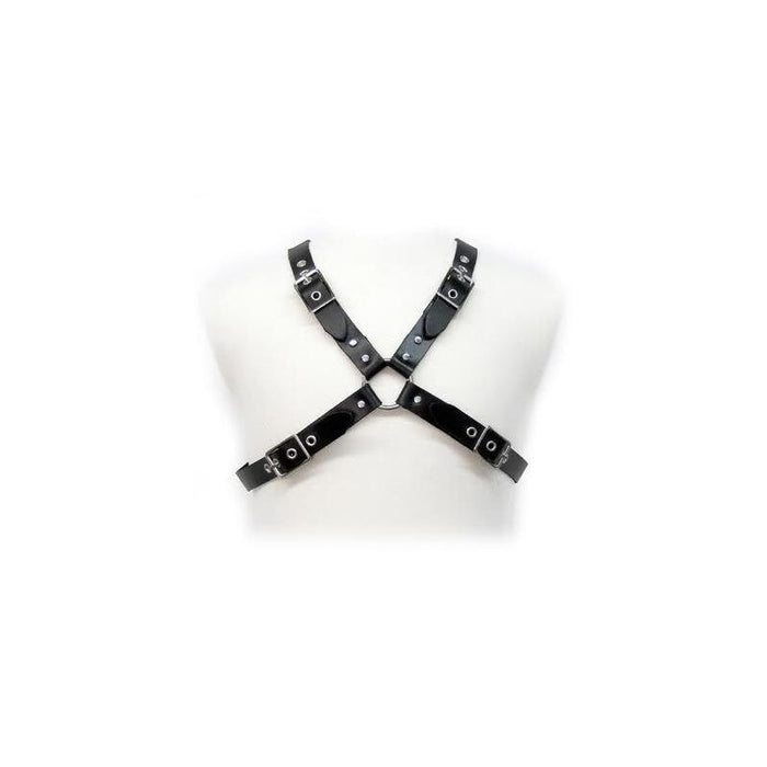 Leather Body Black Buckle Harness For Men