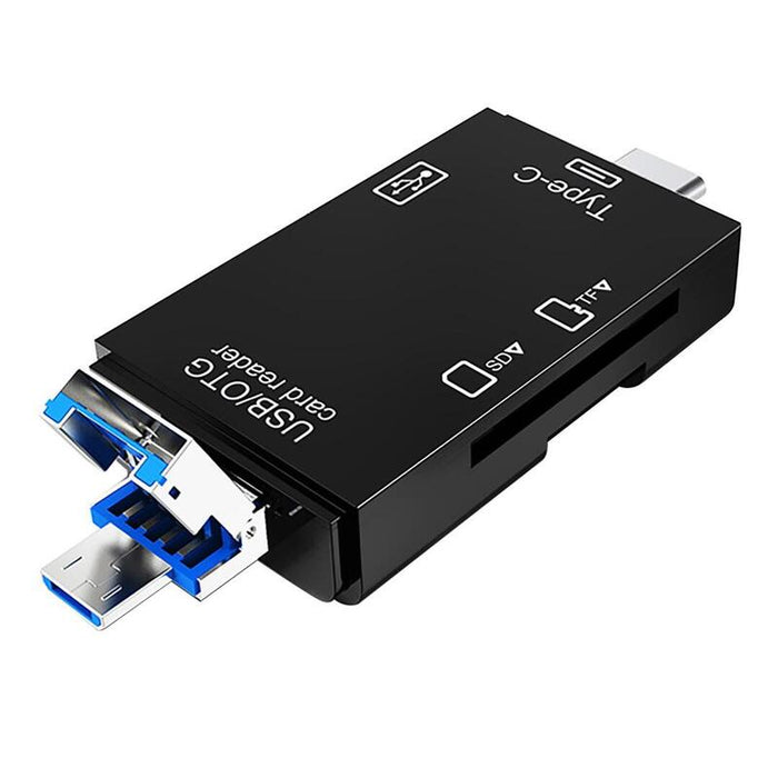 Lector De Tarjetas Vakoss 6 En 1 Usb A / Micro Usb / Usb C / Sd / Micro Sd / Usb Tc-R425x