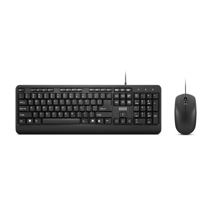 Lenovo 160 Teclado Ratón Incluido Hogar / Oficina Usb Inglés De Ee. Uu. Negro