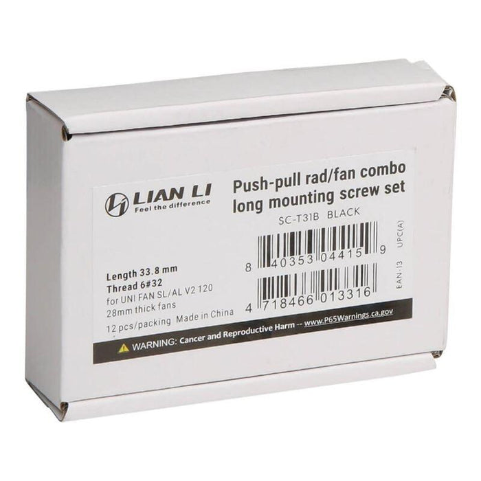 Lian Li Sc-T31b Ventilador Tornillos - 12 Unidades