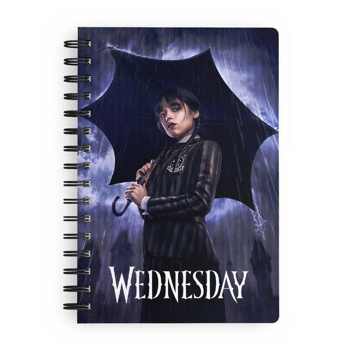 Libreta Efecto 3d Lluvia Wednesday