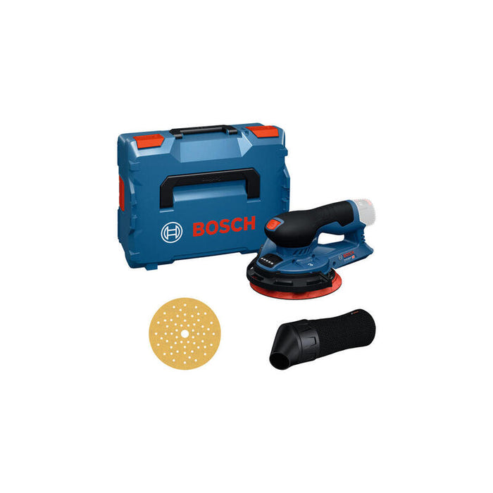 Lijadora Excéntrica A Batería Bosch Professional Gex 12v-150-3 Professional Solo, 12 Voltios Azul/Negro, Sin Batería Ni Cargador, En L-Boxx 0601373301