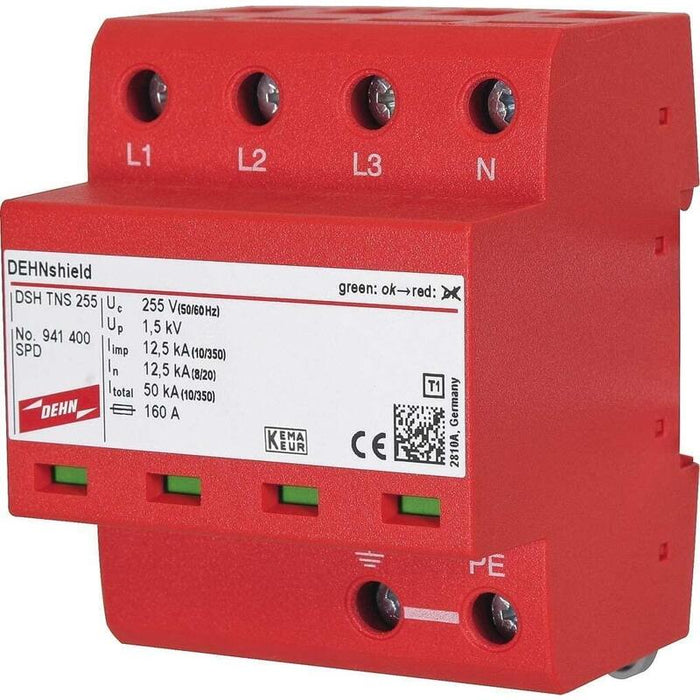 Limitador De Sobretensiones Ac Dehnshield Tns 255, 4p Tipo I+Ii Bulk Box