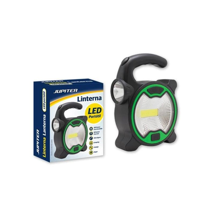 Linterna Jupiter Cob+1 Led Foco Bombilla 160lm, Foco Led 60lm  Funciona Con 3 Pilas Aa (No Incluidas) - Color