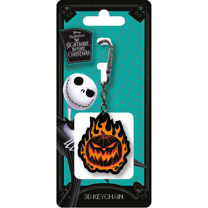 Llavero 3d Calabaza En Llamas Pesadilla Antes De Navidad Disney 6cm