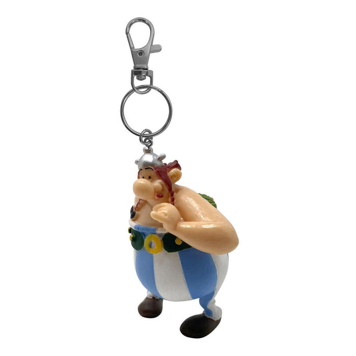 Llavero Obelix Enamorado Con Flores 13cm