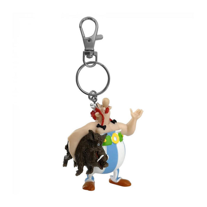 Llavero Obelix Llevando Jabali  6 Cm Asterix