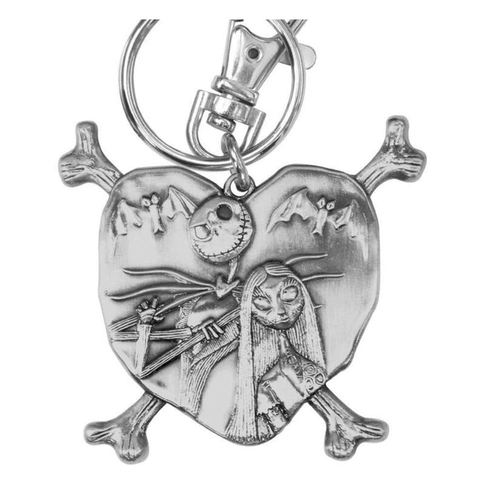 Llavero Peltre Jack Y Sally Corazon Nbc