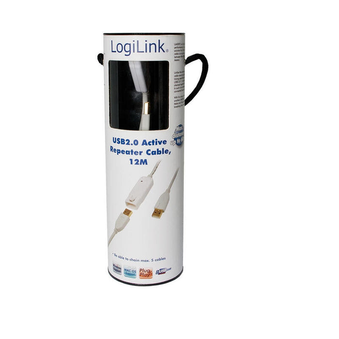 Logilink Cable Usb Alargo 12m Usb 2.0 Activo Blanco