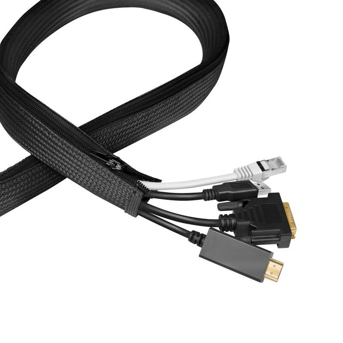 Logilink Kab0082 Cable Sleeve With Zipper Polyester Od 30 Mm Negro 5m