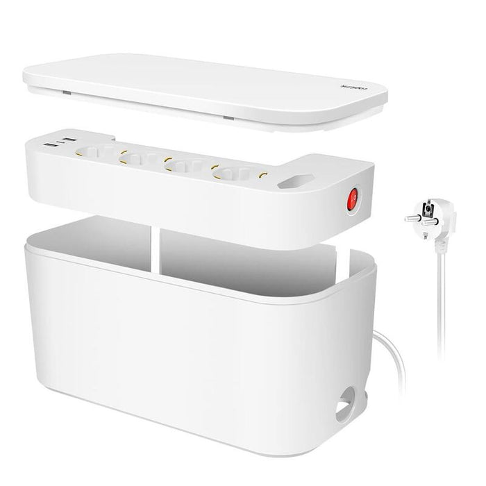 Logilink Kabelbox M. 5-Fach-Steckdosenleiste Usb/Schuko Wei