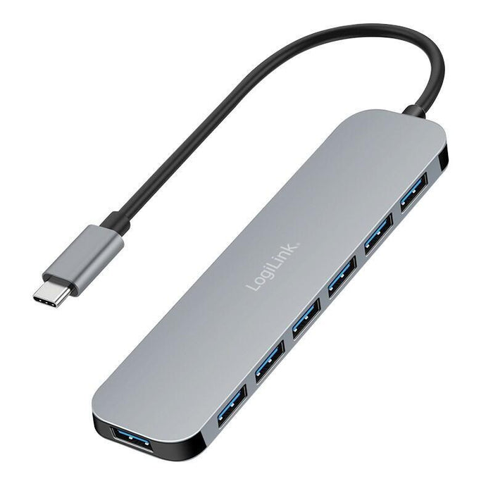 Logilink Usb-C Hub, 7-Ports, Usb 3.2 Gen 1, 7x Usb-A Alu.