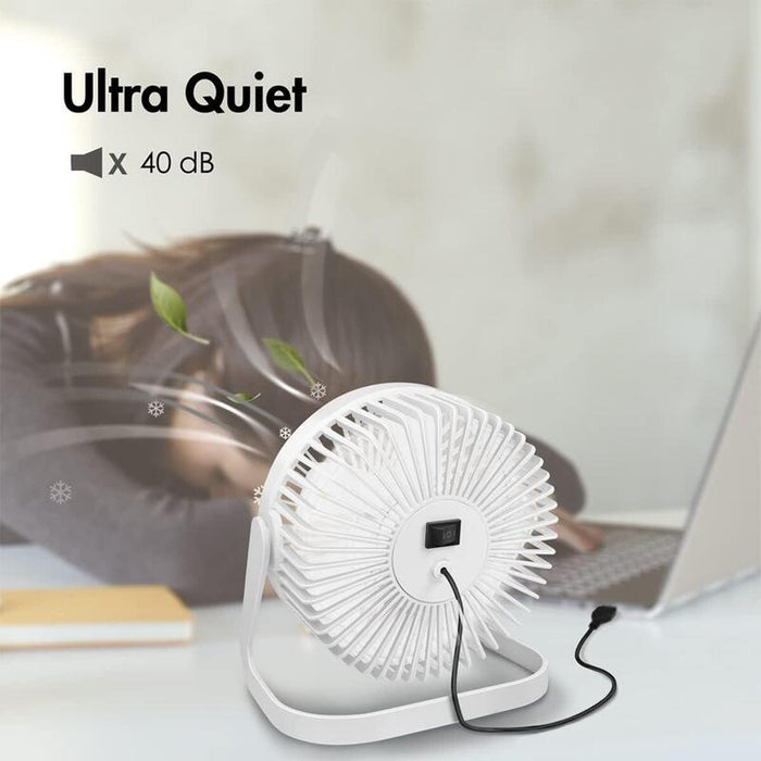 Logilink Ventilador De Escritorio Usb De 6 Pulgadas, 40 Db, 15,24 Cm Blanco Ua0403