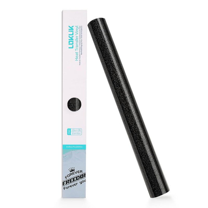 Loklik Vinilo Para Plotter Purpurina - Negro - 30,5 X 90 Cm
