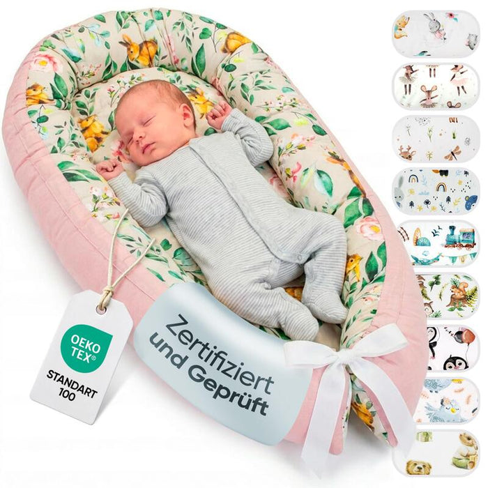 Lulando Babynem 80 X 45 Cm Rosa Blumen