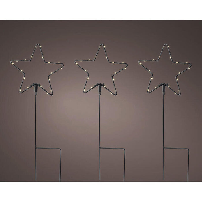 Luz Decorativa Microled Estacas Estrellas, Ø15x42,5cm. Lumineo