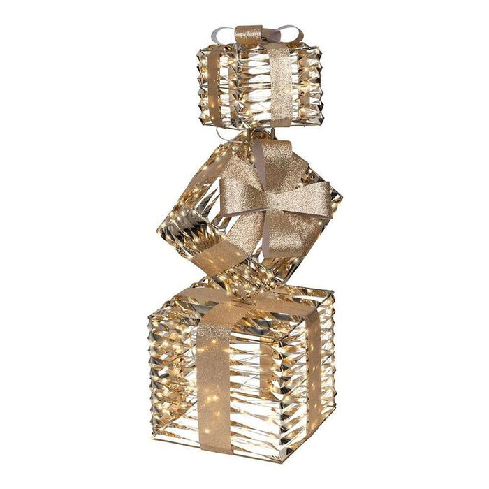 Luz Led Decorativa Exterior Con Forma De Cajas Regalo