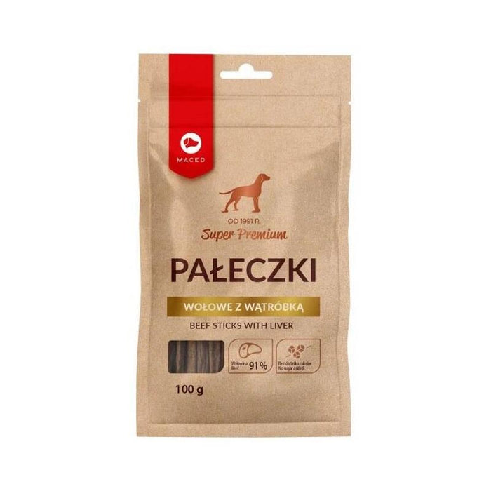 Maced Beef Sticks With Liver - Golosina Para Perros -  100g
