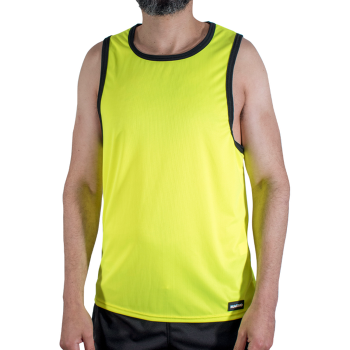 Macho - Cmv001 Camiseta Gym Amarilla L/Xl