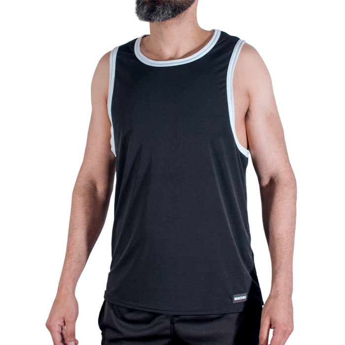 Macho - Cmv004 Camiseta Gym Negra L/Xl