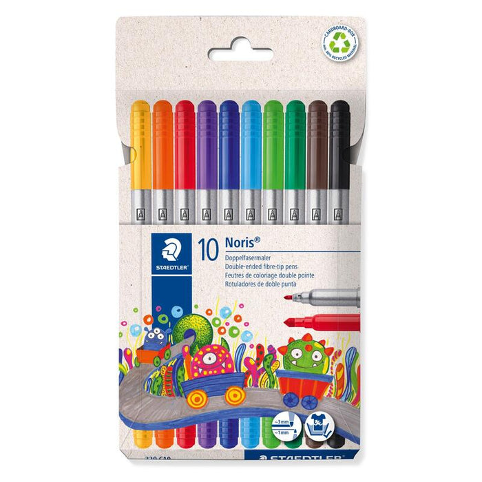Maedtler Noris Club Fasermaler Con Doppelspitze 10er Pack Retail