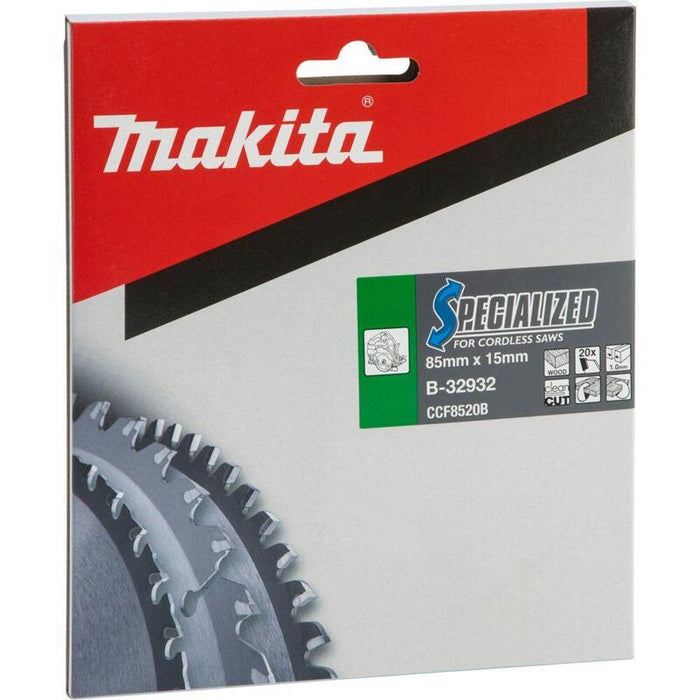 Makita Specialized Sägeblatt 85x15x20z