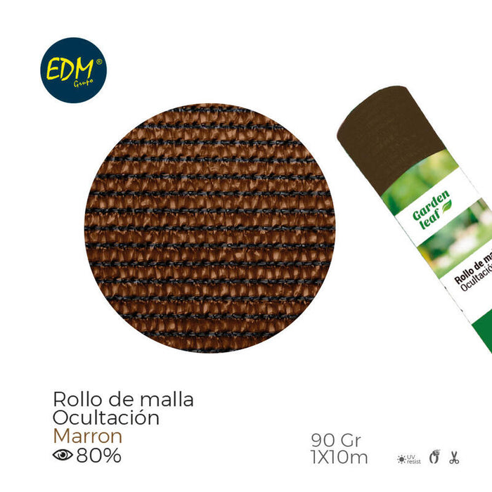 Malla De Ocultación Color Marrón 90g 1x10m