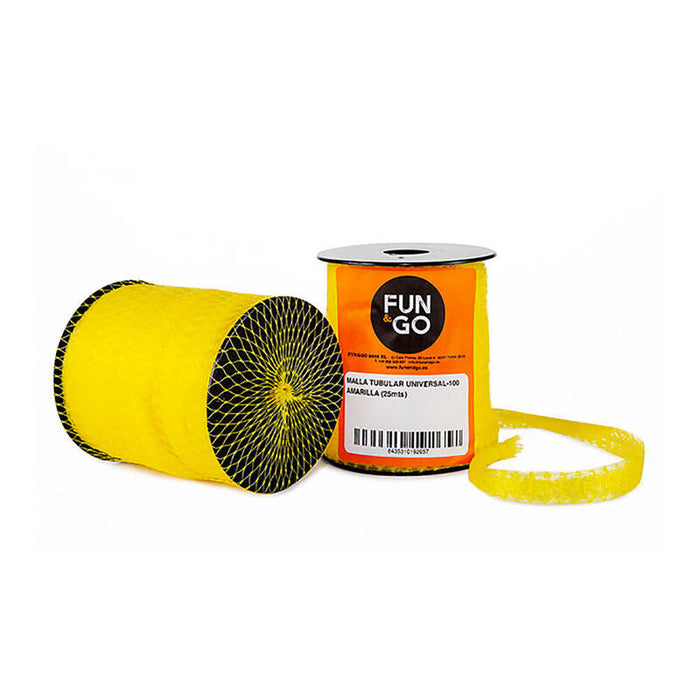 Malla Tubular Para Envasado Universal-100 Amarilla (25m) Fun & Go