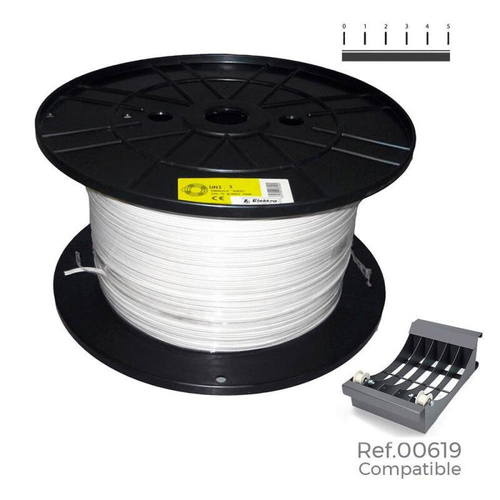 Manguera Plana 3 X 1,00 Mm² Blanca,300 M. (Bobina Grande)