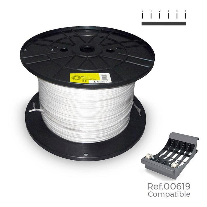 Manguera Plana H05vvh2-F 2 X 1,00 Mm², Blanca, 500 M. (Bobina Grande)