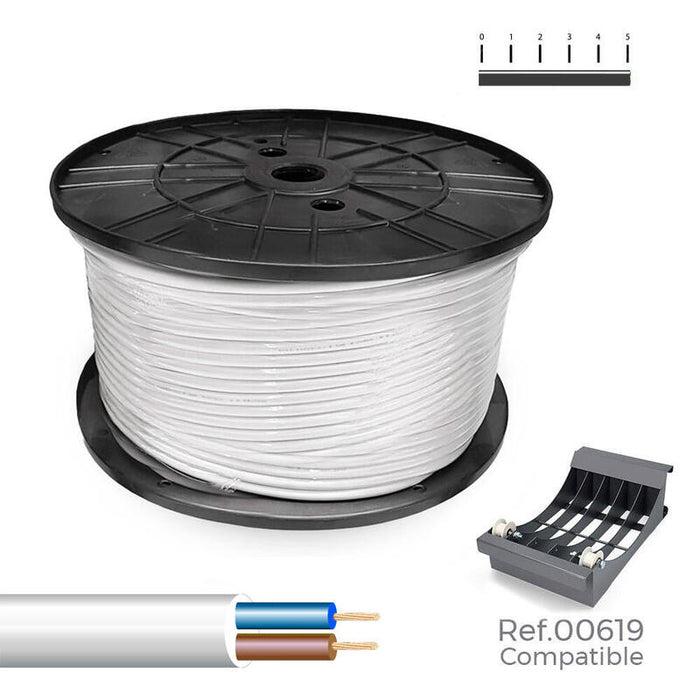 Manguera Tubular 2x1mm² Blanca 300m.