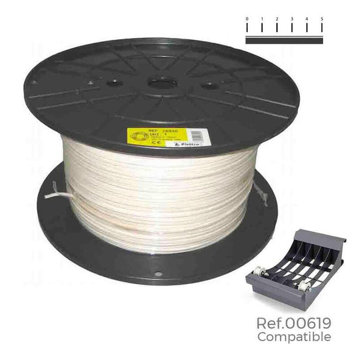 Manguera Tubular H05vv-F 3 G 2,50 Mm² Blanca,150 M. (Bobina Grande)