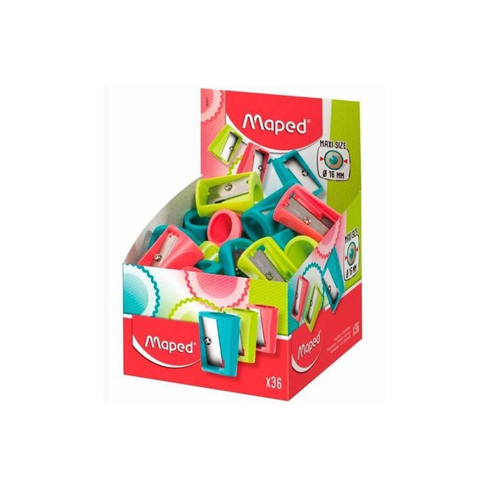 Maped Sacapuntas Vivo Maxi 1 Agujero C/Surtidos Expositor 30 Ud