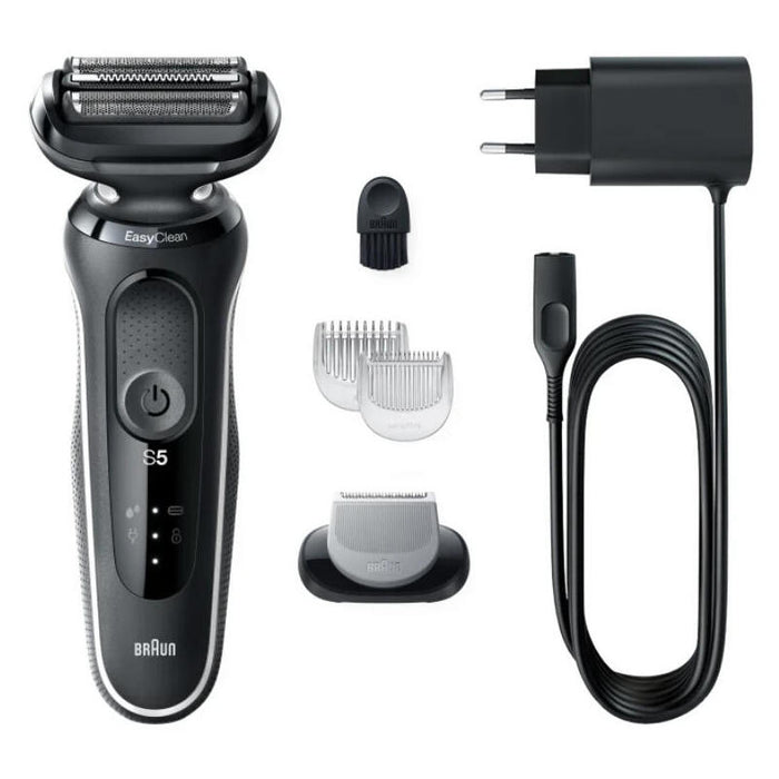 Máquina De Afeitar Braun Series 5 51-W1600s  De Láminas Negro, Blanco