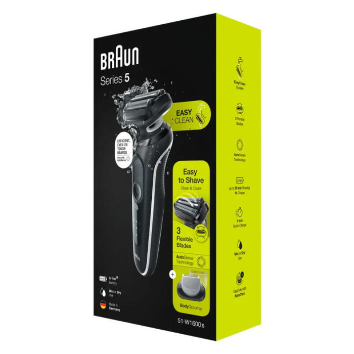 Máquina De Afeitar Braun Series 5 51-W1600s  De Láminas Negro, Blanco